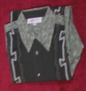 NEW Max Leather Wild Long Sleeve Button Up Shirt $175