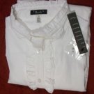 NWT 2 B Rych Ruffle Front Button Body Suit 10 $180 NEW