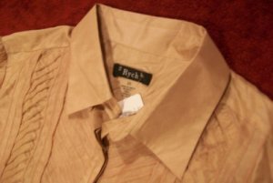 NWT 2 B Rych Silk Chiffon Pleated Blouse 10 $240 NEW