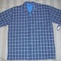 NWT Nautica Blue Plaid Button Up Sleep Shirt L NEW $32