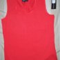NWT Jones NY Collection Red Stretch Blouse Tank Top NEW