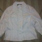 NWT INC White Cotton Button Front Jacket S $195 NEW