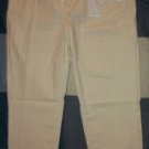 NWT Worn Beige Linen Capri Pants Misses 14 35x25 NEW$69