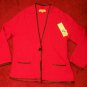 NWT Jones New York Cardigan Sweater Red Pink M $159 NEW