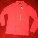 NWT Sean John Mens Big Tall Pink Polo Shirt 2XLT NEW