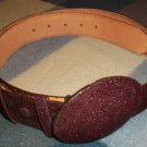 NEW Max Leather Burgandy Stingray Custom Belt 38 $595