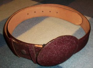 NEW Max Leather Burgandy Stingray Custom Belt 38 $595