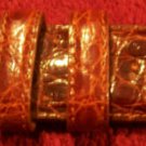 Tardini Italy 100% Crocodile Leather Belt Size 32 Marble Brown 028/02 NEW $550