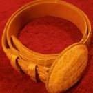 NEW Max Leather Real 100% Alligator Belt with Alligator Buckle Orange 36 $495