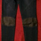 NWT Charley 5.0 Women's On Your Knees Leather Detail Jeans $180 NEW