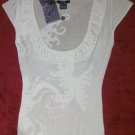 NWT Co2 100% Cashmere Thin Knit Ruched Neck Sweater Top Large $495 NEW