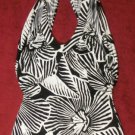 NEW Yigal Azrouel B & W Sexy Printed Zebra Flower Cutout Back Blouse Top 0 $440