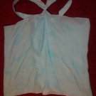 NEW RM France Embroidered Silk & Cotton Trapeze Halter Ruffle Blouse 8 $630