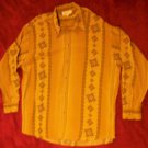 NEW Max Leather Wild Metal Button Front Long Sleeve Shirt Large $175