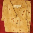 NEW Max Leather Wild Metal Button Front Long Sleeve Shirt Tan Small $175