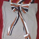 NWOT Co2 100% Cashmere Racer Back Bow Tunic Top L $495 NEW