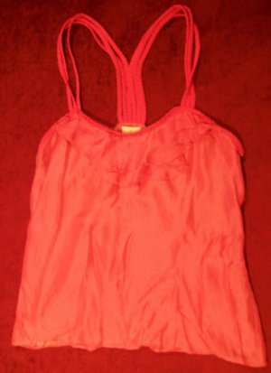 NWT DOLAN Pink Silk Braid Strap Tank Top L $198 NEW