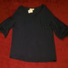 NWT Dorothy Lee Women's Dolman Cocoon Sleeve Navy Top M $195 NEW