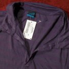NWT SMP Super Soft Thin S/S V-neck Polo Shirt Island Wet XL $65 NEW