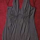 Arden B. Sexy Open Back Ruched with Beaded Detail Top S  EXCOND!
