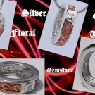 925 SILVER FLORAL GOTHIC TRIBAL GEMSTONE BIKER PENDANT