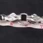 925 Silver Massive Head Python Snake Biker Bracelet 9"