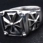 CRUSADER BIKER MALTESE KING SOLID SILVER RING SZ 10.25