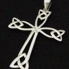 UNISEX STERLING 925 SILVER CELTIC GOTHIC CROSS PENDANT