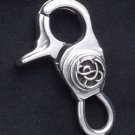 925 SILVER TRIBAL FLOWER CLASP BIKER CHOPPER KEYRING