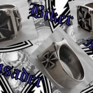 CRUSADER BIKER MALTESE KING SOLID SILVER RING SZ 10.5