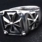 CRUSADER BIKER MALTESE KING SOLID SILVER RING SZ 10.5