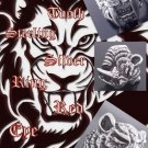 TIGER SABER TOOTH STERLING SILVER RING RED EYE sz 10.75