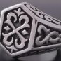 Custom Sterling Silver Tribal Tattoo Biker Ring sz10.75