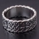 Sterling Silver Biker Celtic Design Cross Ring US sz 10