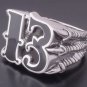 925 SILVER LUCKY 13 BIKER CLAW KING REBEL RING sz 10.25