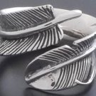 925 STERLING SILVER FEATHER BIKER CHOPPER RING sz 9.5