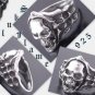 Sterling Silver Skull Bone Flame Biker Ring US sz 10.5