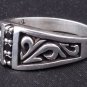 925 SILVER TRIBAL CELTIC MAORI GEM BIKER RING sz 10.25