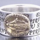 Sterling Silver Espiritu Santo Biker Saint Ring sz 10.5