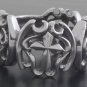 Sterling Silver Cross Biker Tribal Gothic Ring sz 12