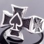925 Silver Maltese Cross Good Luck Ace of Spades 9.25