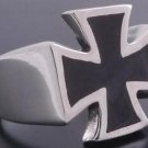 Silver Maltese Cross Biker Chopper Knight Ring sz 12.25