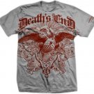 Death's End Courage Gothic Biker Skull T shirt sz L