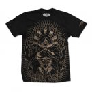 Darkened Heart FLame Skeleton Snake Biker Rocker Tshirt