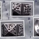 925 SILVER MALTESE CROSS TRIBAL GOTHIC KING RING sz 9