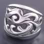 925 Silver Tribal Tattoo Chopper Biker Ring US sz 10.5