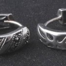 LADIES STERLING SILVER TRIBAL CELTIC GEMSTONE EARRINGS