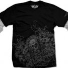 Victory Skull design Biker Rebel Long Sleeved Tshirt XL