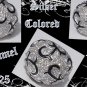 925 SILVER COLORED ENAMEL LADIES RING Germ US sz 6.75