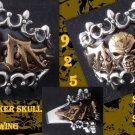 925 Silver crown Biker Skull bat wing Ring US sz 10.75